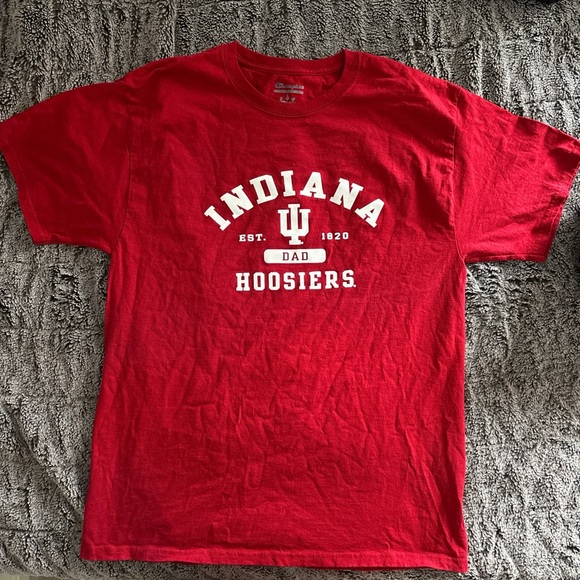 Champion Red Indiana Hoosiers Dad T-Shirt - Picture 2 of 4
